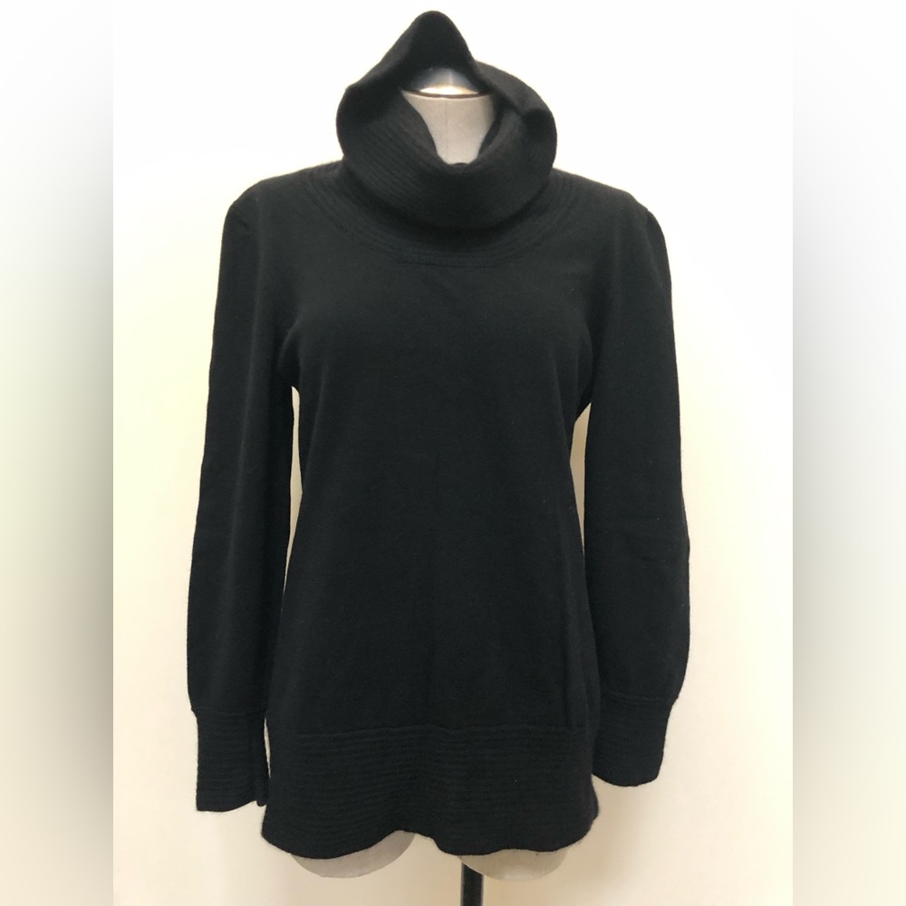 Luigi Baldo 100% cashmere cowlneck turtleneck sweater tunic length made in Italy